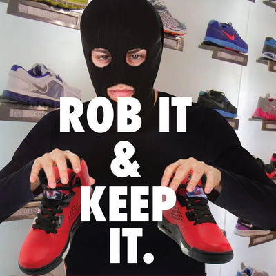 Rob It & Keep It..Paris Sneaker Store Challenges Customers to attempt to Jack a pair as French Olympian Posts Up as Security Guard.