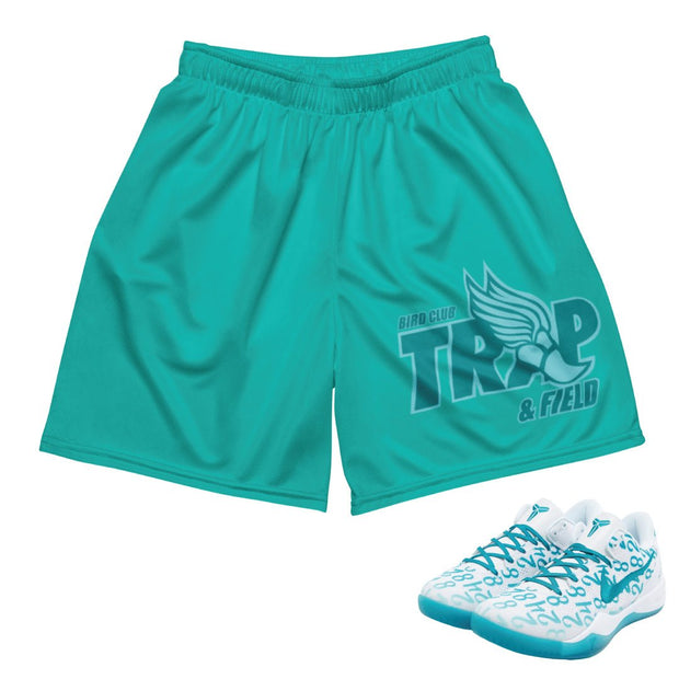 Kobe Protro 8 "Radiant Emerald" 8 24 Mesh Basketball Shorts - Sneaker Tees to match Air Jordan Sneakers