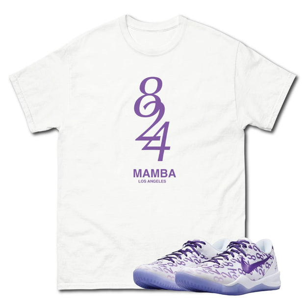 Kobe 8 "Court Purple" 824 Shirt - Sneaker Tees to match Air Jordan Sneakers