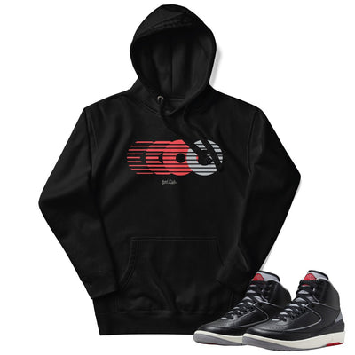 RETRO 2 BLACK CEMENT triple og HOODIE - Sneaker Tees to match Air Jordan Sneakers