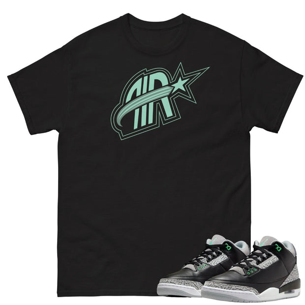 Retro 3 Green Glow Air Shirt - Sneaker Tees to match Air Jordan Sneakers