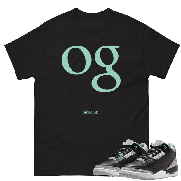 Retro 3 Green Glow "OG" Shirt - Sneaker Tees to match Air Jordan Sneakers