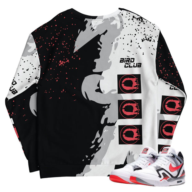 Air Tech Challenge 2 "Hot Lava" Retro Sweatshirt - Sneaker Tees to match Air Jordan Sneakers