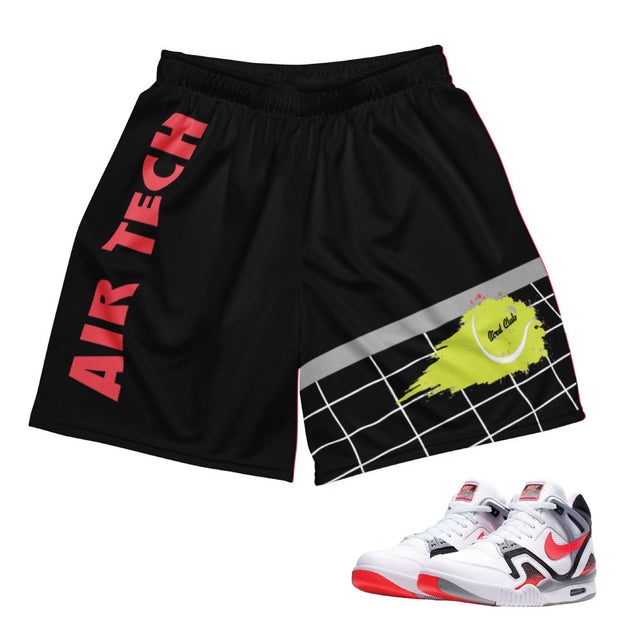 Air Tech Challenge 2 "Hot Lava" Mesh Shorts - Sneaker Tees to match Air Jordan Sneakers