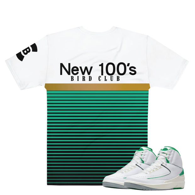 Retro 2 Lucky Green All Over Shirt - Sneaker Tees to match Air Jordan Sneakers