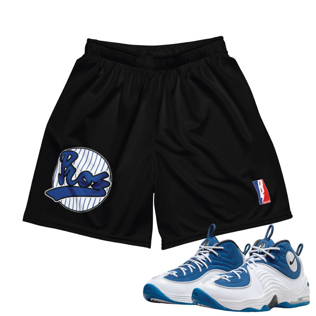 Air Penny 2 Atlantic Blue Pros Mesh Shorts - Sneaker Tees to match Air Jordan Sneakers