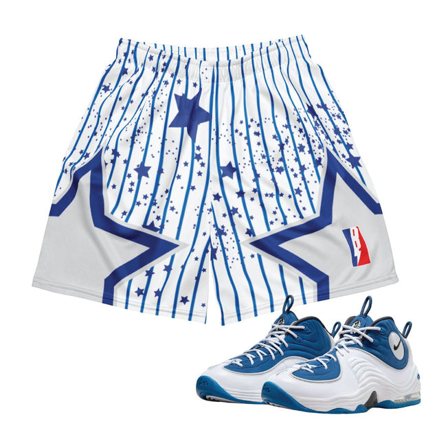 Air Penny 2 Atlantic Blue Mesh MAGIC Shorts - Sneaker Tees to match Air Jordan Sneakers