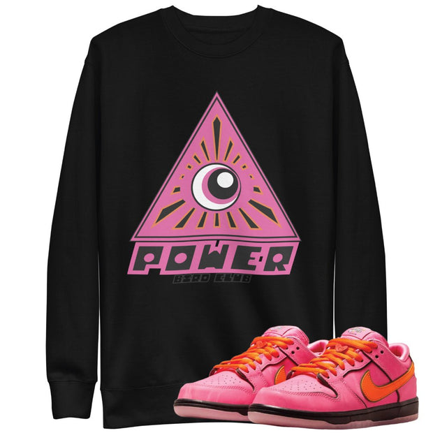 Power Puff SB "All seeing eye" Blossom Sweatshirt - Sneaker Tees to match Air Jordan Sneakers