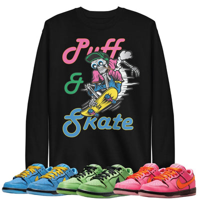 Power Puff SB "Puff & Skate" Sweatshirt - Sneaker Tees to match Air Jordan Sneakers