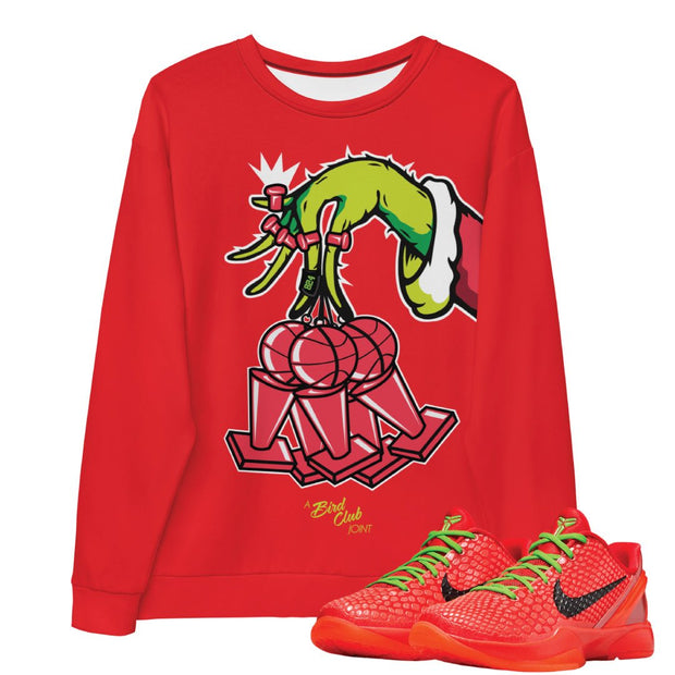 Kobe 6 Protro Reverse Grinch Championships Sweatshirt - Sneaker Tees to match Air Jordan Sneakers