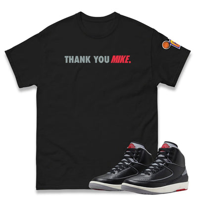 RETRO 2 BLACK CEMENT THANK YOU SHIRT - Sneaker Tees to match Air Jordan Sneakers