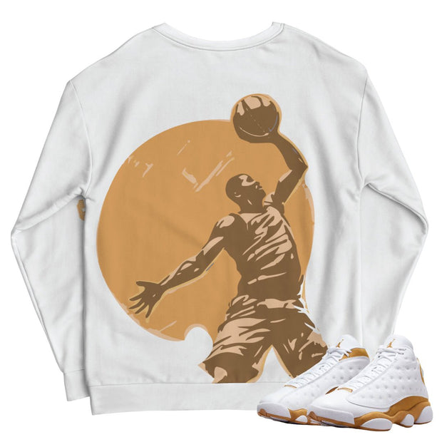 Retro 13 "Wheat" Dunkman Sweatshirt - Sneaker Tees to match Air Jordan Sneakers