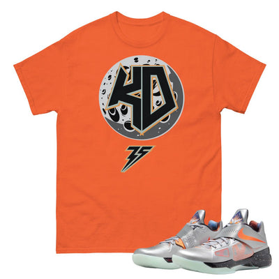 KD 4 GALAXY MOON Shirt (ORANGE) - Sneaker Tees to match Air Jordan Sneakers