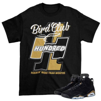 Retro 6 Black Gold Sneaker tees - Sneaker Tees to match Air Jordan Sneakers
