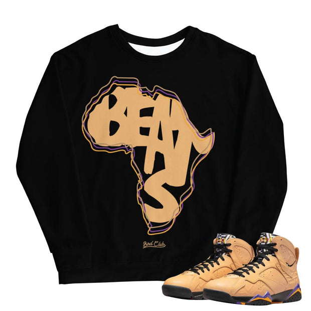 Retro 7 Afrobeats Africa Sweatshirt - Sneaker Tees to match Air Jordan Sneakers