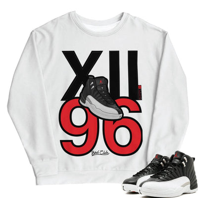 Retro 12 "Playoffs" Sweatshirt - Sneaker Tees to match Air Jordan Sneakers