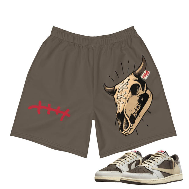 Reverse Mocha Travis Scott Shorts - Sneaker Tees to match Air Jordan Sneakers