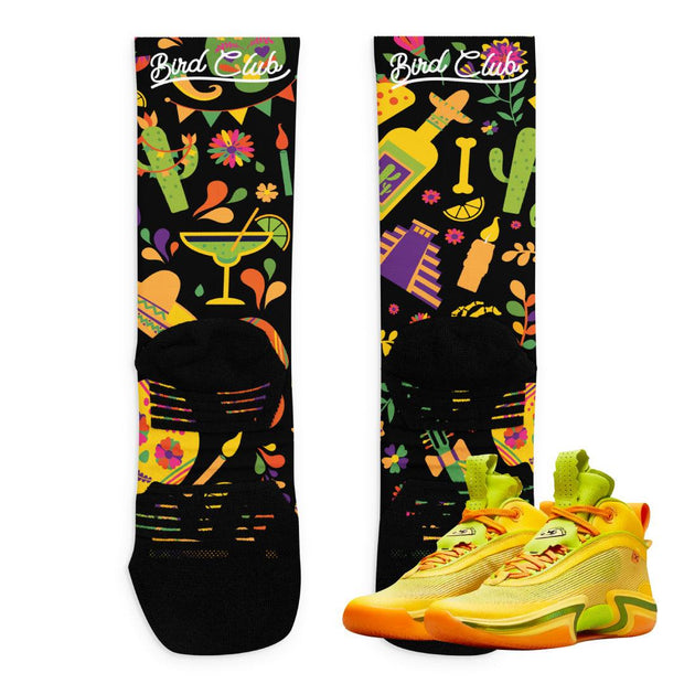 Taco Jay Muertos Socks - Sneaker Tees to match Air Jordan Sneakers