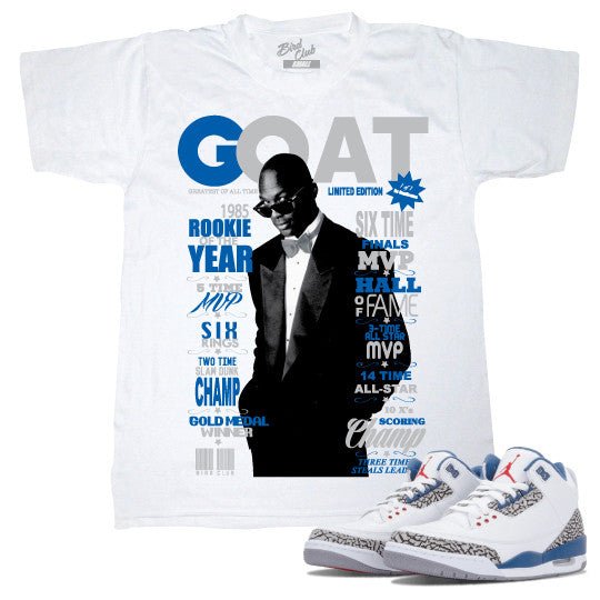 Air Jordan 3 "True Blue" Sneaker Tees to match - Sneaker Tees to match Air Jordan Sneakers
