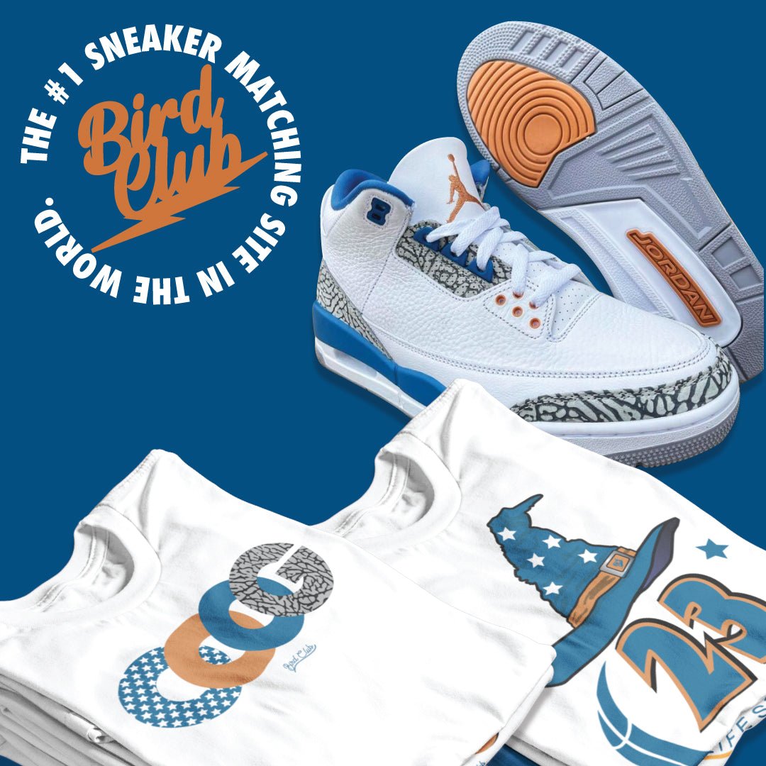 Retro 3 "Wizards" PE & What to Rock With Em' - Sneaker Tees to match Air Jordan Sneakers
