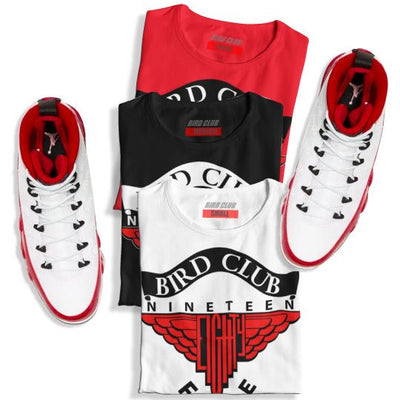 Dope selection of Retro 9 "Gym Red" Sneaker Tees to match
