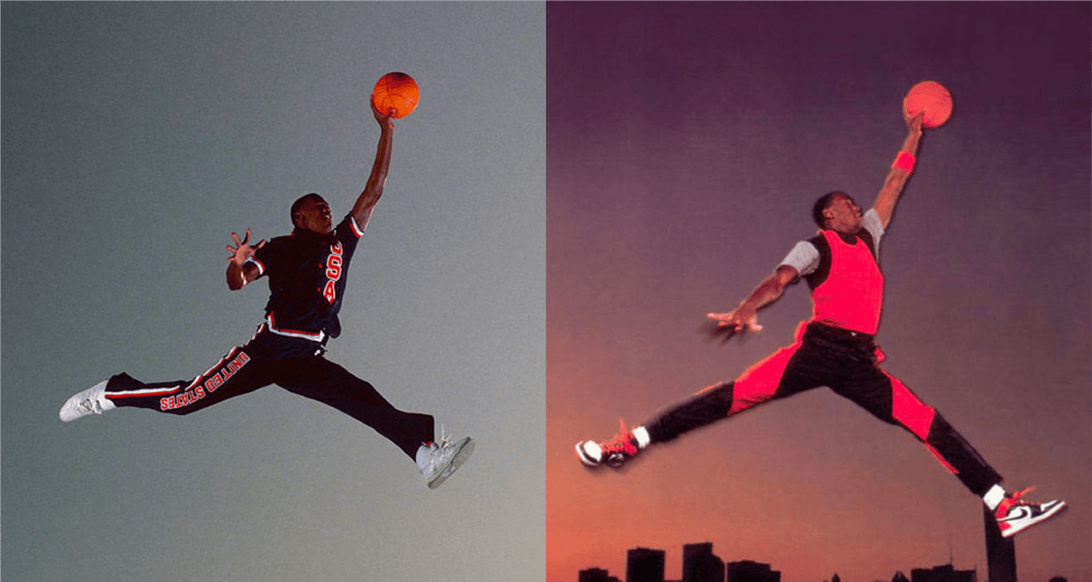 Was the Jumpman logo inspired by New Balance? - Sneaker Tees to match Air Jordan Sneakers