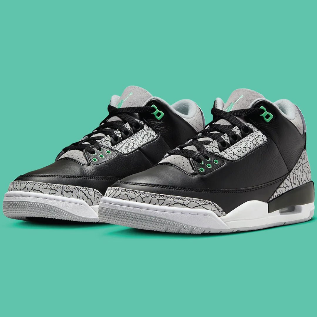 RETRO 3 GREEN GLOW SHIRTS - Sneaker Tees to match Air Jordan Sneakers