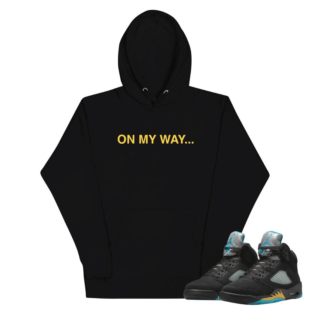 Retro 5 Aqua Hoodie - Sneaker Tees to match Air Jordan Sneakers