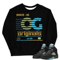 Retro 5 Aqua Sweatshirt - Sneaker Tees to match Air Jordan Sneakers