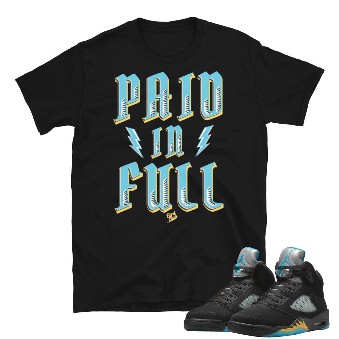 Retro 5 Aqua Shirt - Sneaker Tees to match Air Jordan Sneakers