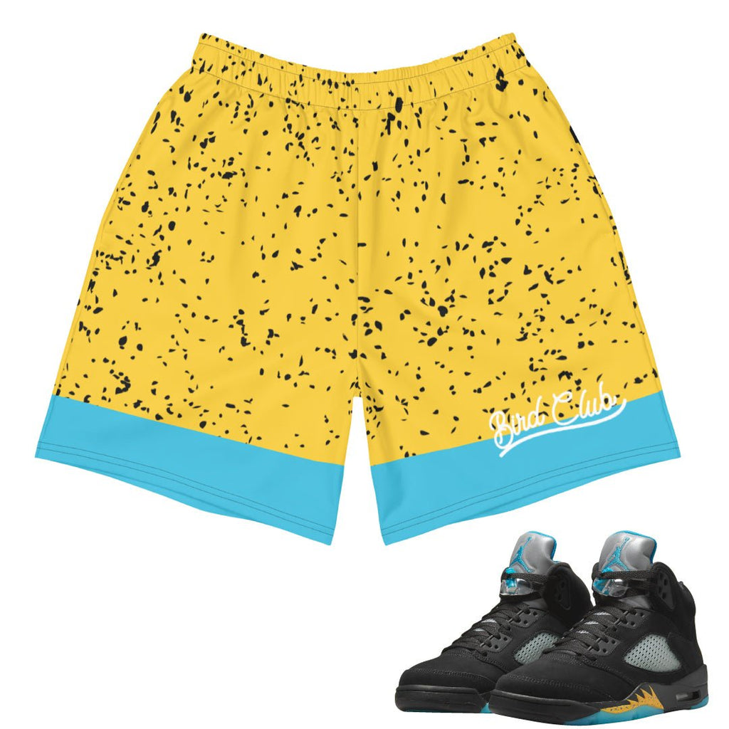 Retro 5 Aqua Shorts - Sneaker Tees to match Air Jordan Sneakers