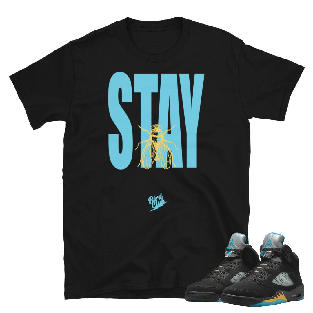 Retro 5 Aqua Shirt - Sneaker Tees to match Air Jordan Sneakers