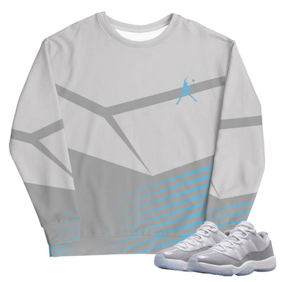 Retro 11 Low Cement Grey Abstract Sweatshirt - Sneaker Tees to match Air Jordan Sneakers