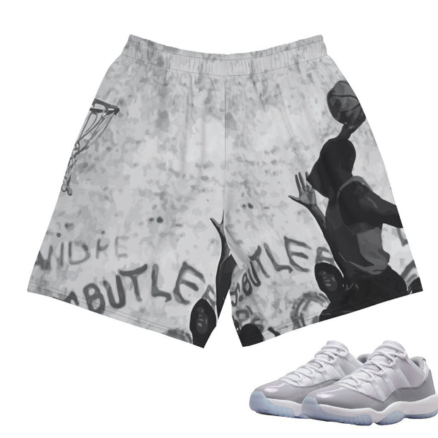Retro 11 Low Cement Grey "Playground" Shorts - Sneaker Tees to match Air Jordan Sneakers