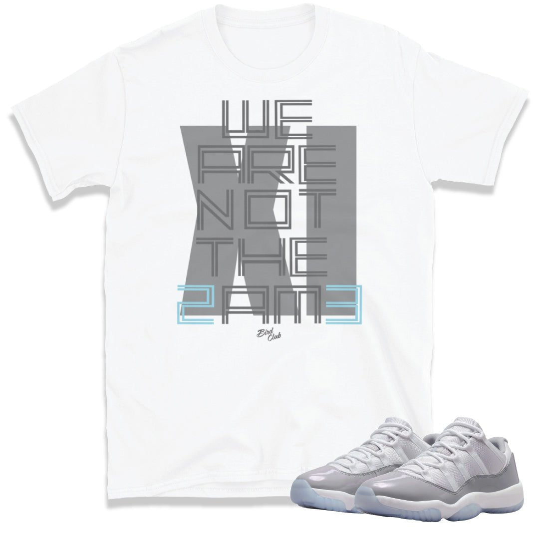 Retro 11 Low Cement Grey "We are not the same" Shirt - Sneaker Tees to match Air Jordan Sneakers