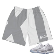 Retro 11 Low Cement Grey XI Shorts - Sneaker Tees to match Air Jordan Sneakers