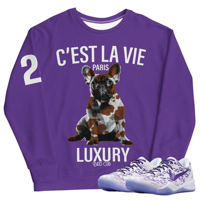 Kobe Protro 8 "Court Purple" Frenchy Sweatshirt - Sneaker Tees to match Air Jordan Sneakers