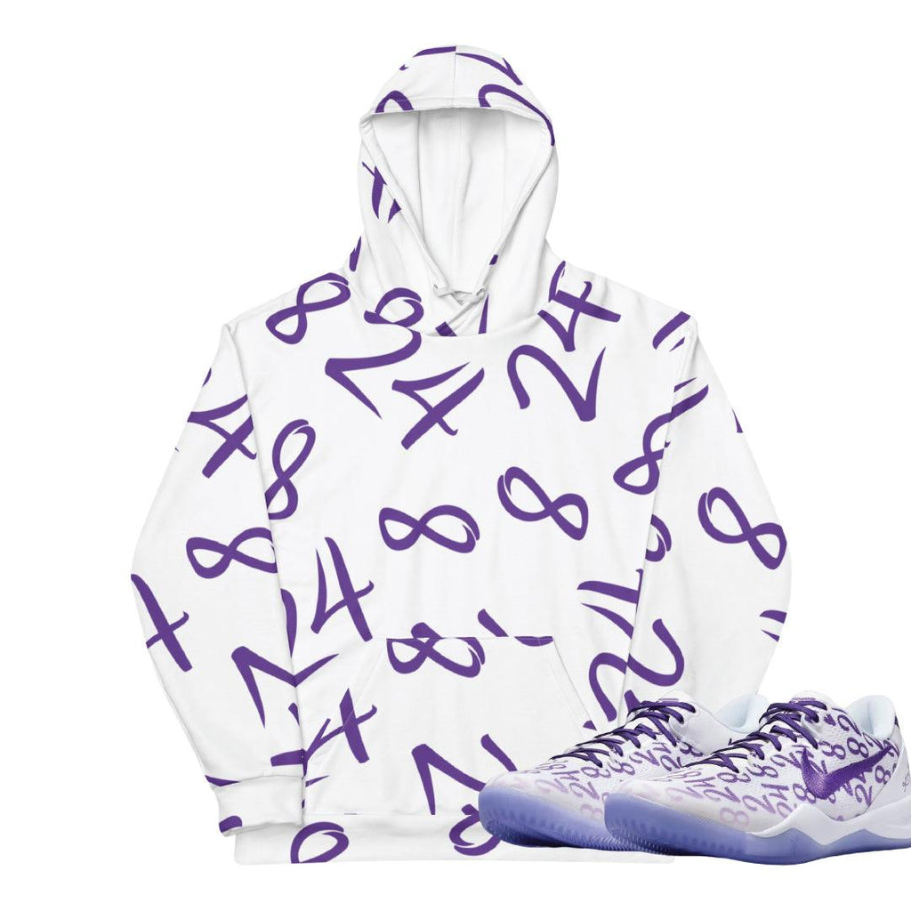 Kobe Protro 8 "Court Purple" 8 24 Hoodie - Sneaker Tees to match Air Jordan Sneakers