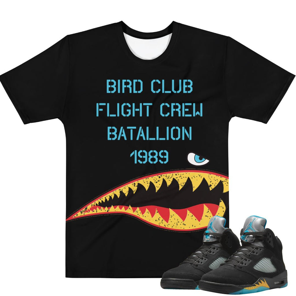 Retro 5 Aqua Shirt - Sneaker Tees to match Air Jordan Sneakers