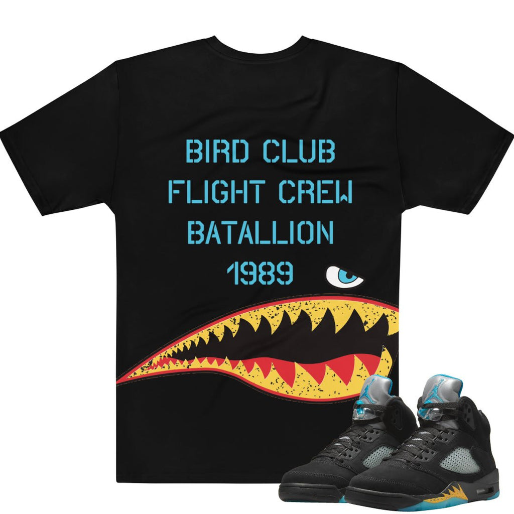 Retro 5 Aqua Shirt - Sneaker Tees to match Air Jordan Sneakers