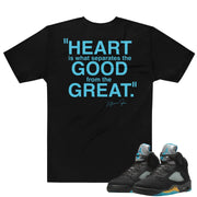 Retro 5 Aqua "FIRST LOVE" Shirt - Sneaker Tees to match Air Jordan Sneakers