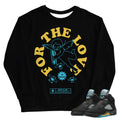 Retro 5 Aqua Sweatshirt - Sneaker Tees to match Air Jordan Sneakers