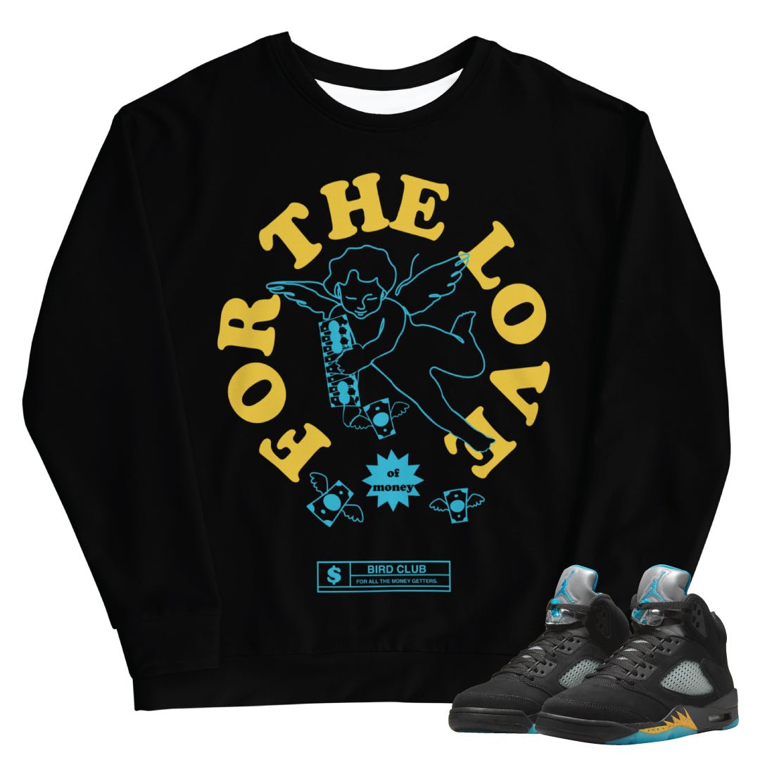 Retro 5 Aqua Sweatshirt - Sneaker Tees to match Air Jordan Sneakers