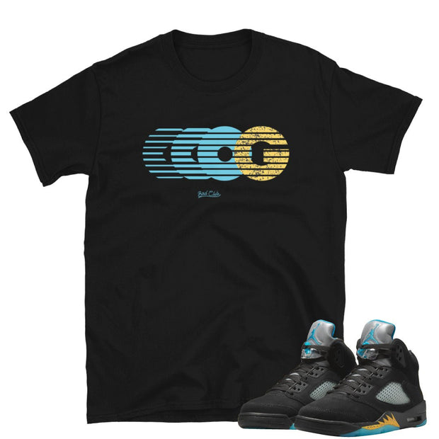 Retro 5 Aqua Triple OG Shirt - Sneaker Tees to match Air Jordan Sneakers