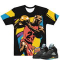 Retro 5 Aqua Shirt - Sneaker Tees to match Air Jordan Sneakers