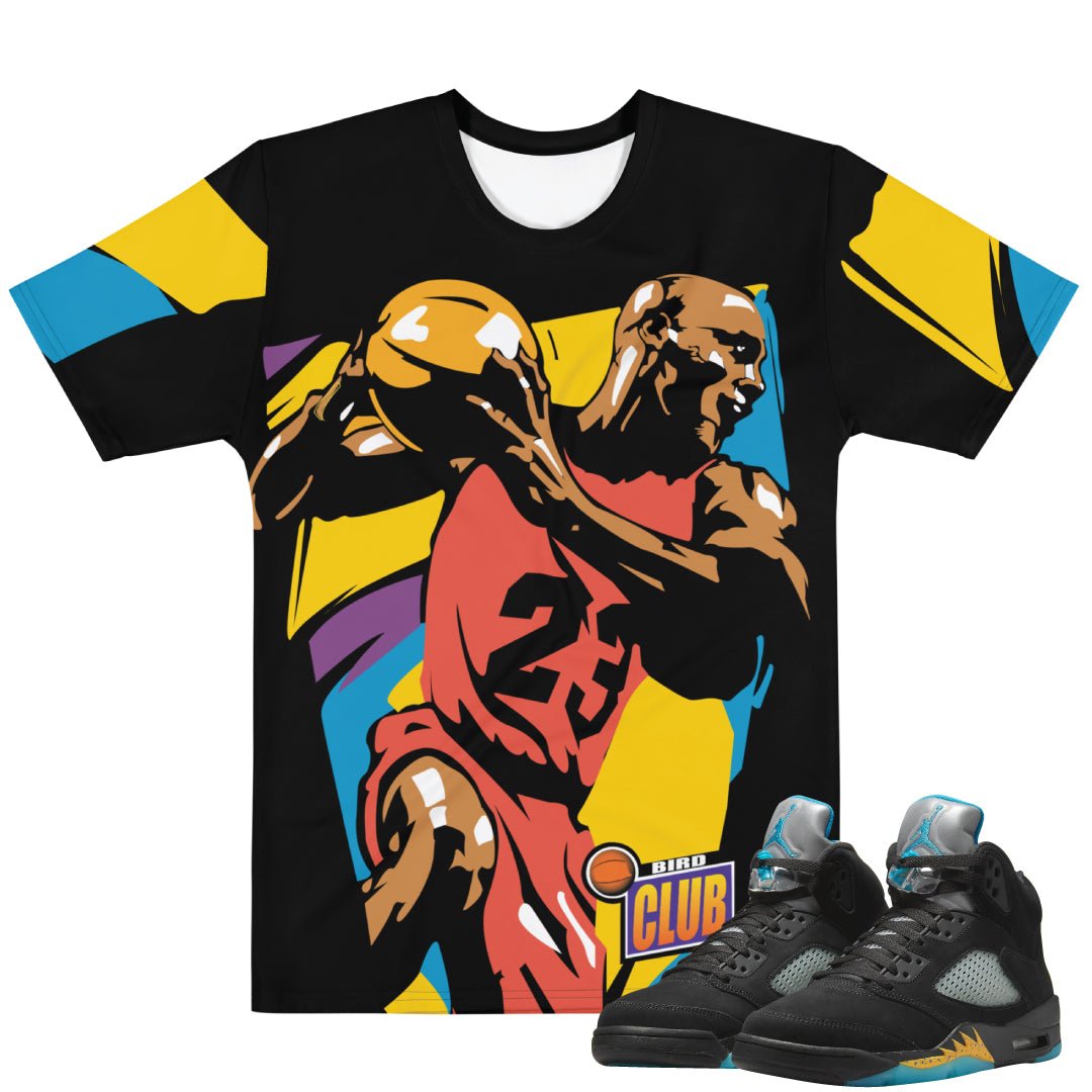 Retro 5 Aqua Shirt - Sneaker Tees to match Air Jordan Sneakers