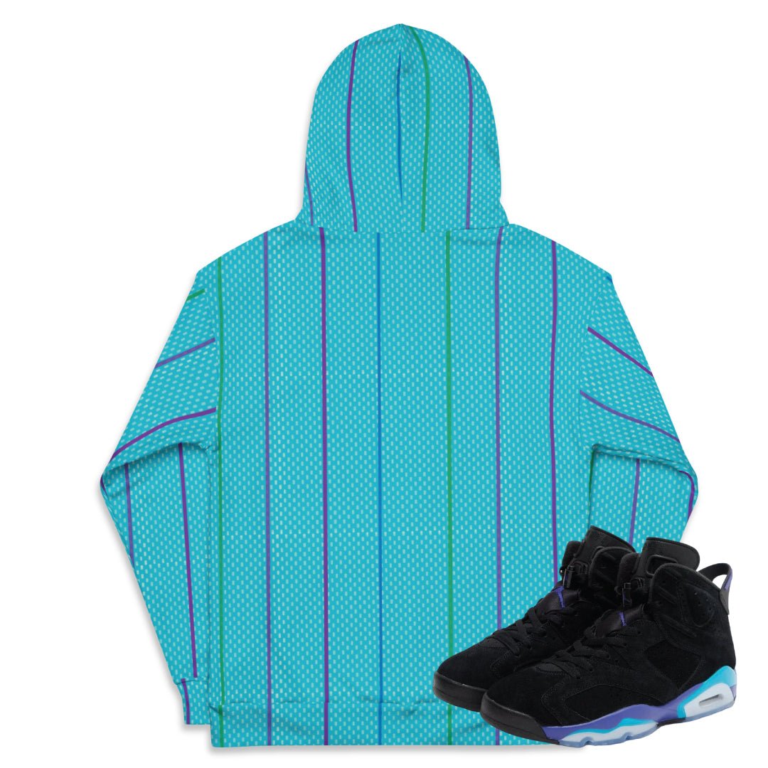 RETRO 6 AQUA HORNETS HOODIE - Sneaker Tees to match Air Jordan Sneakers