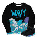 RETRO 6 AQUA WAVY SWEATSHIRT - Sneaker Tees to match Air Jordan Sneakers