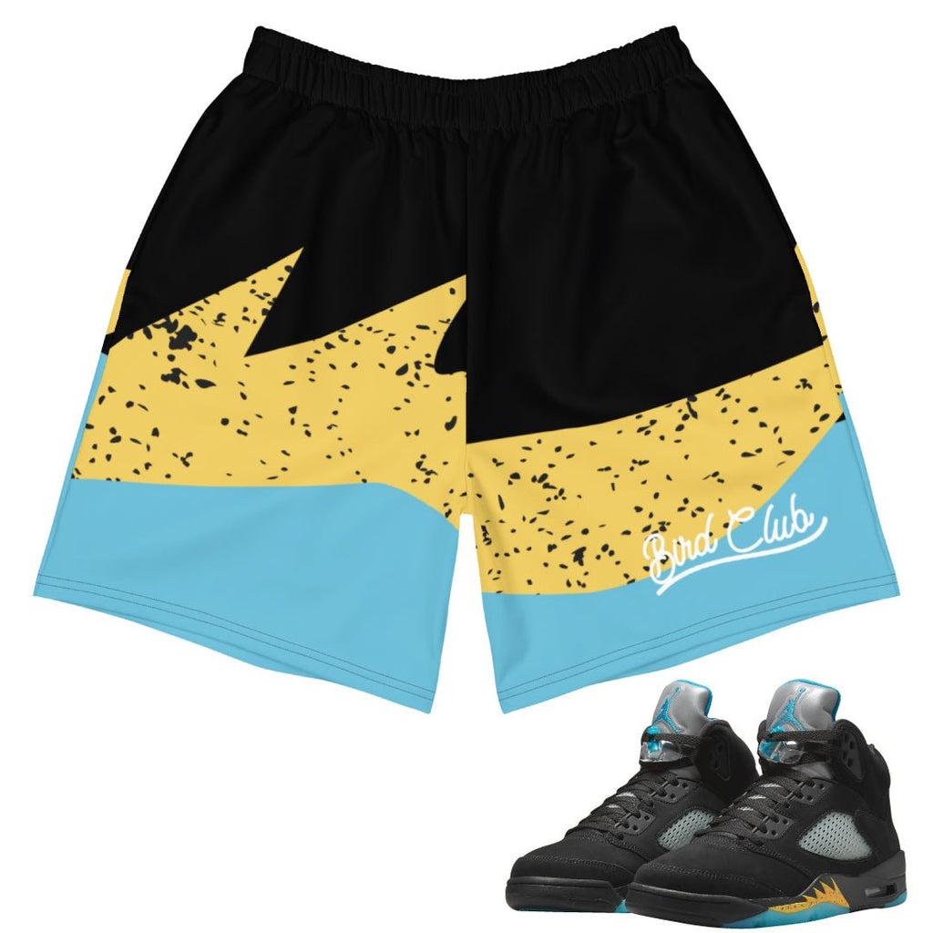 Retro 5 Aqua Shorts - Sneaker Tees to match Air Jordan Sneakers