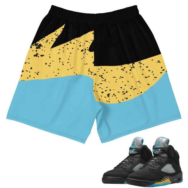 Retro 5 Aqua Shorts - Sneaker Tees to match Air Jordan Sneakers